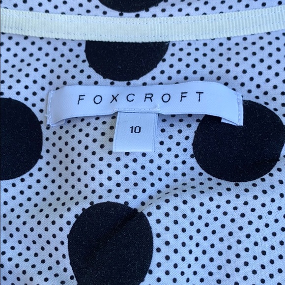 Black And Cream Dotted Foxcroft Blouse - Picture 4 of 5